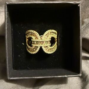 Bomb Party “Linked By Love” Alexandrite on Gold Plating Size 9 NEW